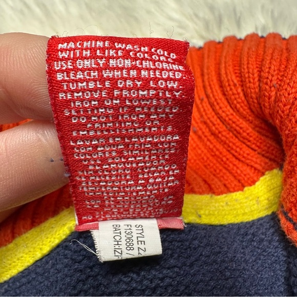 Izod Sweater Blue & Orange Quarter Zip Size 4T - Picture 7 of 16